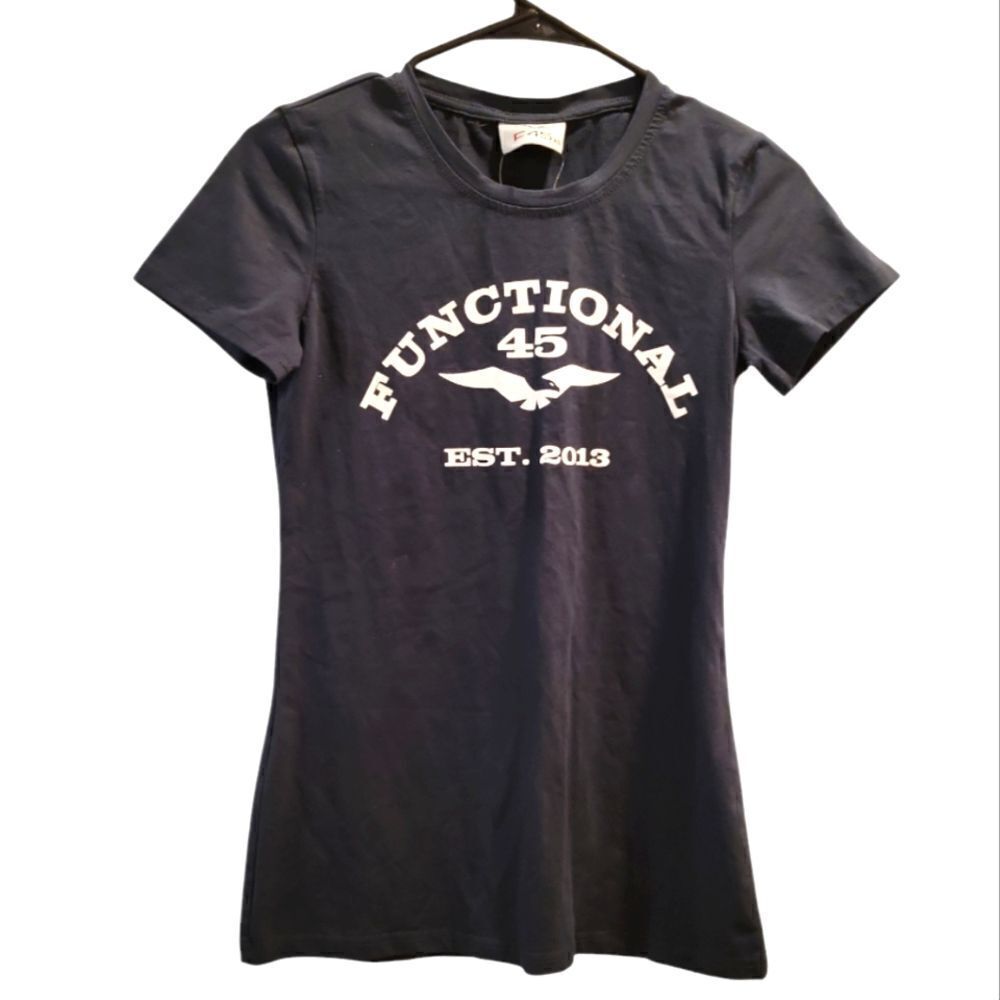 FUNCTIONAL 45 F45 Athletic T Shirt Dark Blue Short Sleeve Women's XS NWT